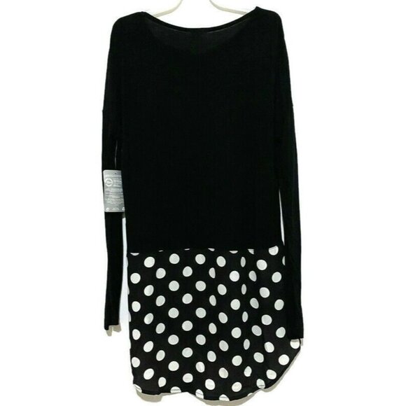 Disney Store Glamour Minnie Mouse Girls Dress Top Juniors S Black Polka Dots - Picture 2 of 7